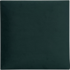Négyzet alakú fali párna 30 cm x 30 cm sötétzöld bársony dekoráció