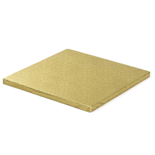  Négyzet alakú tortadob – Arany – 20 cm × 20 cm sütés és főzés
