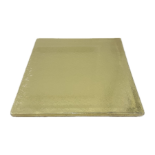 Négyzet alakú Tortadob - Arany (28 cm) Virágmintával sütés és főzés