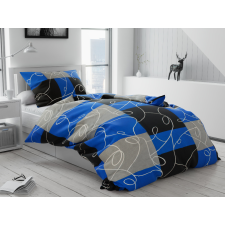  NÉGYZET kék pamut ágyneműhuzat lakástextília