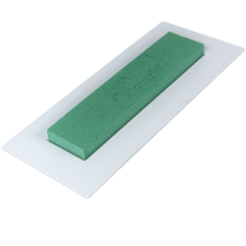  Négyzetes ikebana vizes tűzőhabbal fehér M6x17x39cm (db ár) dekorációs kellék