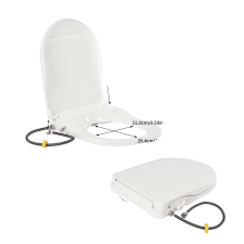  Nem elektromos bidé WC-ülés, kettős fúvóka rendszer, ergonómikus kialakítás, FEHÉR takarító és háztartási eszköz
