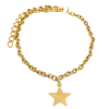  Nemesacél csillag charmos karkötő, arany színű