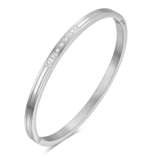  Nemesacél hétkristályos karkötő whitegold karkötő