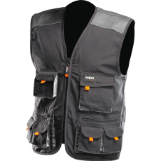 Neo 81-260-XXL Munkamellény, HD, XXL/58 65% Poliészter, 35% Pamut, 267g/m2, Vékony Fényvisszaverő Csík, XXL (81-260-XXL)