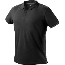 Neo 81-659-S Munkapóló, Galléros, Denim, Fekete, Pique, 100% Pamut, 196g/m2, S (81-659-S)