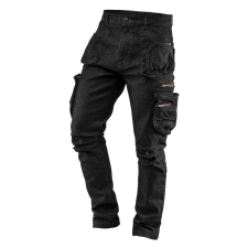 Neo Farmer Munkásnadrág, DENIM, fekete, cipzáros oldalzsebekkel, 98% pamut, 410 g/m2, S munkaruha