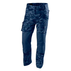 Neo Munkanadrág tengerészkék terepmintás, Camo, Navy, 60% pamut + 40% poliészter, XS