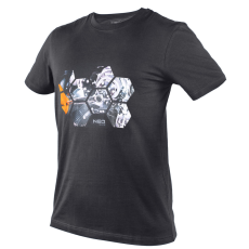  NEO Munkavédelmi póló, hatszög grafika, autóalkatrész minta, 100% pamut, 180g/m2, L (81-680-L)