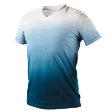 Neo póló, kék árnyékmintás, 100% pamut, 180g/m2, l