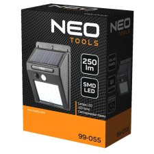 Neo reflektor, napelemes, fali, 20 smd led 200lum kültéri világítás