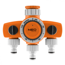 Neo Tools 15-750 Mechanikus Öntözőidőzítő Óra, 3 Utas, Max.120Perc öntözéstechnikai alkatrész