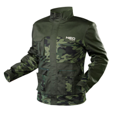 Neo Tools 81-211-XL Terepmintás Munkavédelmi kabát CAMO, 60% pamut, 40% polyester, 255 g/m2, XL