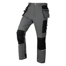 Neo Tools 81-296-1-M Munkásnadrág, mix&match, 4 irányú sztreccs, 230g/m2, külső csavarzsebek, cordura erősítések, szürke-fekete, m