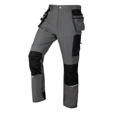Neo Tools 81-296-1-XXXL Munkásnadrág, mix&match, 4 irányú sztreccs, 230g/m2, külső csavarzsebek, cordura erősítések, szürke-fekete, xxxl