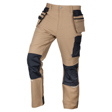 Neo Tools 81-296-2-XL Munkásnadrág, mix&match, 4 irányú sztreccs, 230g/m2, külső csavarzsebek, cordura erősítések, bézs-fekete, xl