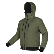 Neo Tools 81-579-S Szigetelt kabát kapucnival OUTDOOR, zöld, méret S