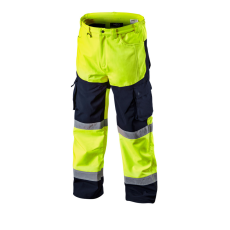 Neo Tools 81-750-M Láthatósági Softshell Munkásnadrág, citromsárga, M