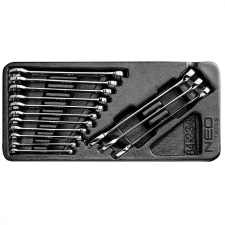 Neo Tools 84-234 Csillag-Villáskulcs Készlet 14Db, 6-19Mm, Műhelykocsitálcával villáskulcs