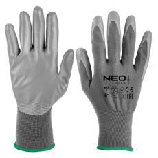 Neo Tools 97-646-8 Munkakesztyű, PU-bevonatú poliészter, 4131X, 8-as méret