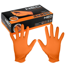 Neo Tools 97-690-M Munkakesztyű, Perforált Nitril, Narancssárga, 50 Db, M