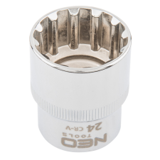 Neo Tools Dugókulcs 24mm, 1/2", SPLINE dugókulcs