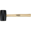 Neo Tools Gumikalapács 72mm 900g, keményfa nyél