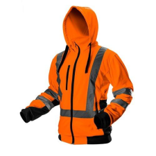 Neo Tools Munkadzseki, láthatósági, narancssárga, kapucnival, XL (81-746-XL) láthatósági ruházat