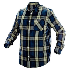 Neo Tools Munkaing, flanel, kék-oliva-fekete, 100% pamut, XXL (81-541-XXL)