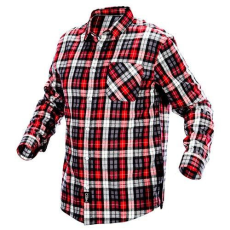 Neo Tools Munkaing, flanel, piros-fekete-fehér, 100% pamut, XL (81-540-XL)