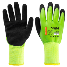 Neo Tools Munkakesztyű, AquaWinter, hőszigetelt, vízálló, dupla latex bevonatú poliészter, 10