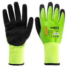Neo Tools Munkakesztyű, AquaWinter, hőszigetelt, vízálló, dupla latex bevonatú poliészter, 11 védőkesztyű