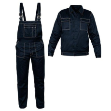 Neo Tools Munkaruha szett, BASIC, kantáros nadrág + munkadzseki, M (81-450-M)