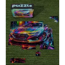 Neon Sportautó puzzle, kirakós