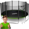 NEOSPORT külső hálós Trambulin létrával 465cm - Zöld