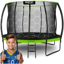 NEOSPORT Neo-Sport belső hálós Trambulin létrával 435cm, 150kg - Zöld trambulin szett