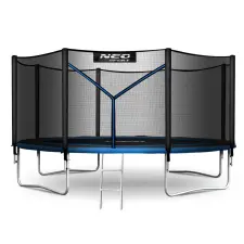 NEOSPORT Neo-Sport külső hálós Trambulin létrával 435cm - Kék trambulin szett