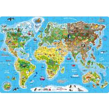 Népszerű világtérkép puzzle 160 darabos puzzle, kirakós