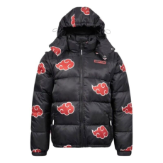 Neptun Naruto Puffer Jacket Akatsuki Red Méret XXXL