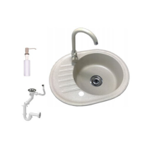 Nero B590B Gránit Mosogató + Csaptelep + Adagoló (bézs) mosogatótálca