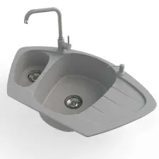 Nero Compact Sarok Gránit Mosogató Szett - 90 cm mosogatótálca