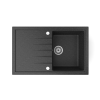 Nero Gránit mosogató NERO Eris + szifon (fekete)