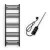 Nero Törölközőszárító radiátor elektromos fűtőpatronnal 50 x 140 cm - Nero Italia C-400W (fekete)