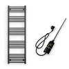 Nero Törölközőszárító radiátor elektromos fűtőpatronnal 50 x 160 cm - Nero Italia C-600W (fekete)