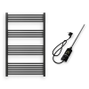 Nero Törölközőszárító radiátor elektromos fűtőpatronnal 75 x 120 cm - Nero Italia C-400W (fekete)