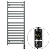 Nero Welland Lux grafitszürke elektromos törölközőszárító design radiátor 500 x 1200mm digitális termosztáttal | Készletről gyors kiszállítással. ES + C-type