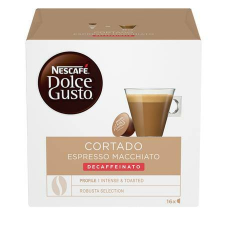 NESCAFE Kávékapszula, 16 db, NESCAFÉ Dolce Gusto Cortado, koffeinmentes (KHK397) kávé