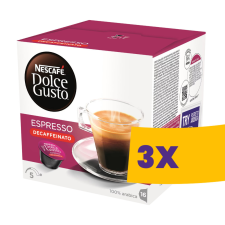 NescafÉ Nescafé Dolce Gusto Espresso kávékapszula koffeinmentes 16db (Karton - 3 csomag) kávé