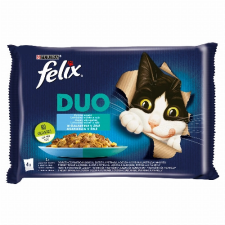 Nestlé hungária kft Felix Fantastic Duo Halas Válogatás aszpikban nedves macskaeledel 4 x 85 g (340 g) macskaeledel