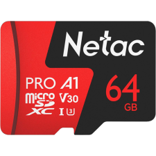 NETAC 64GB P500 Extreme Pro Micro SDHC Memóriakártya + SD adapter memóriakártya